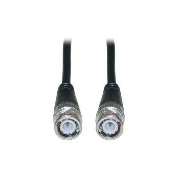 CableWholesale 10X1-01150 BNC RG58  AU Coaxial Cable  Black  BNC Male  Copper Stranded Center Conductor  50 foot