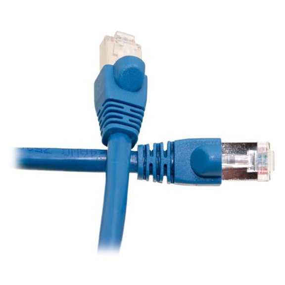 CableWholesale 10X8-56103 3 ft. Shielded Cat6 Ethernet Patch Cable Snagless Molded Boot, Blue