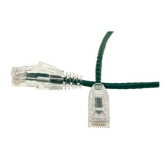 CableWholesale 10X8-85105 5 ft. Slim Cat6 Ethernet Patch Cable - Snagless Boot, Green
