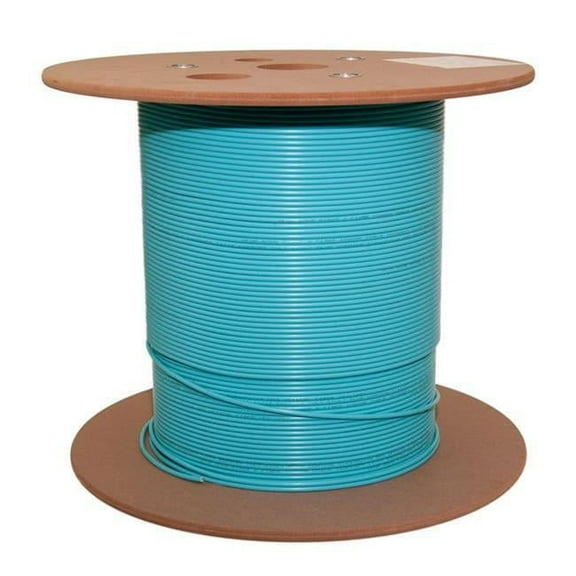CableWholesale 11F2-406NH 6 Fiber Indoor Distribution Fiber Optic Cable, Multimode 50 by 125 OM4, Plenum Rated, Spool, Aqua - 1000 ft.