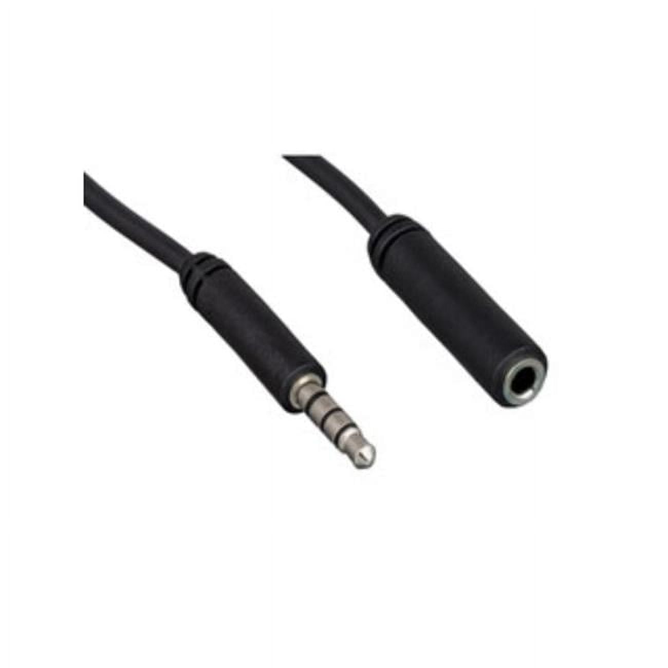 CableWholesale  12 ft. 3.5 mm Stereo Extension Cable - 3.5 mm Male to 3.5 mm Female TRRS Mic Cable