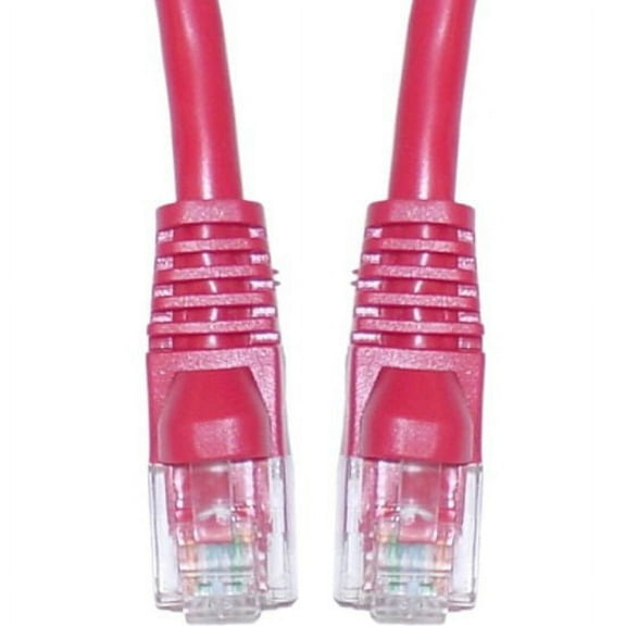 CableWholesale 13X6-07115 Cat6a Red Ethernet Patch Cable, Snagless/Molded Boot, 500 MHz, 15 foot