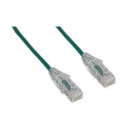 CableWholesale 13X6-65125 25 ft. Cat6a Slim Ethernet Patch Cable with Pure Copper Snagless Molded Boot, Green