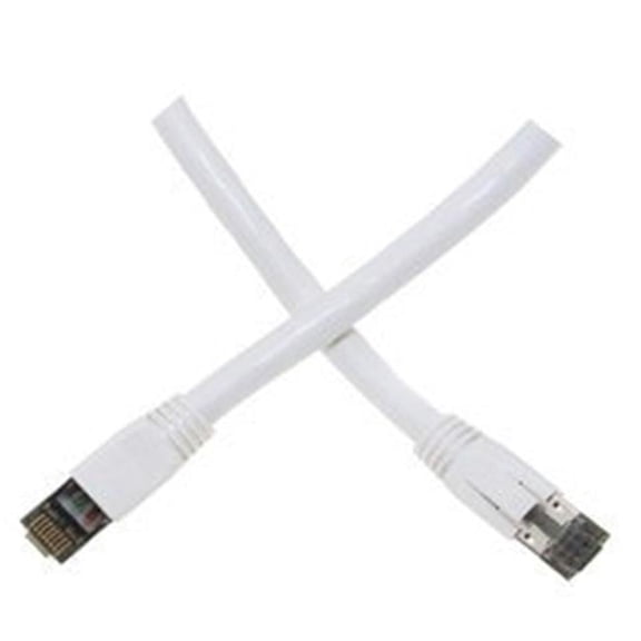 CableWholesale 13X8-59102 2 ft. Cat8 S-FTP Patch Cable - 40Gb, 2GHz Molded Boot, White