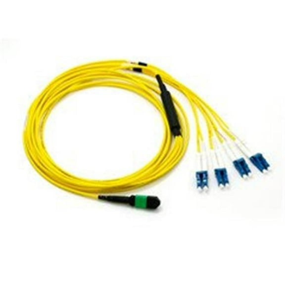 CableWholesale MPLC-21003 24 in. Breakout Cable, 40 Gigabit Ethernet QSFP 40GBase-SR4 to 3m Plenum Fiber Optic Cable