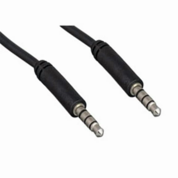 Cablewholesale 3.5mm Stereo + Mic Male, TRRS Cable - 12Ft