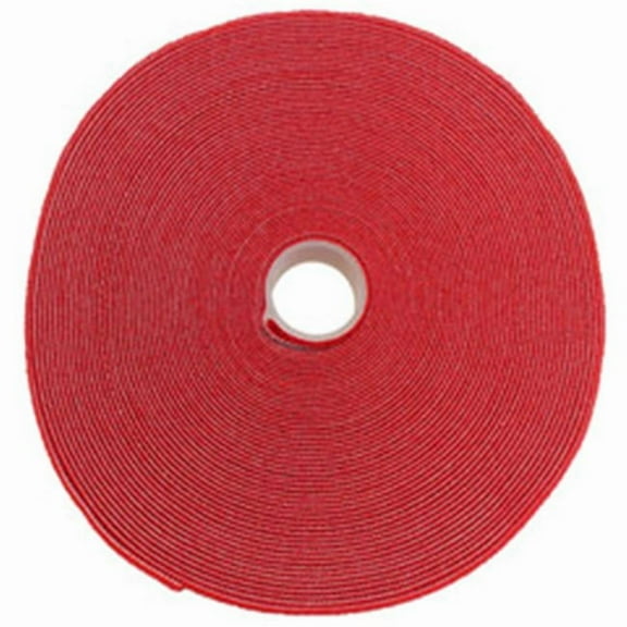 CableWholesale 30CT-07150 0.75 in. 50 ft. Roll Hook & Loop Tape - Red