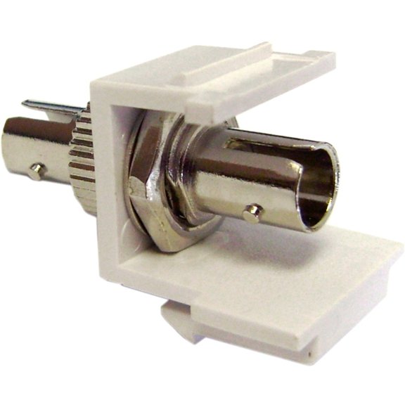 CableWholesale 30ST-ST400 Keystone  White  ST Fiber Optic Network Coupler