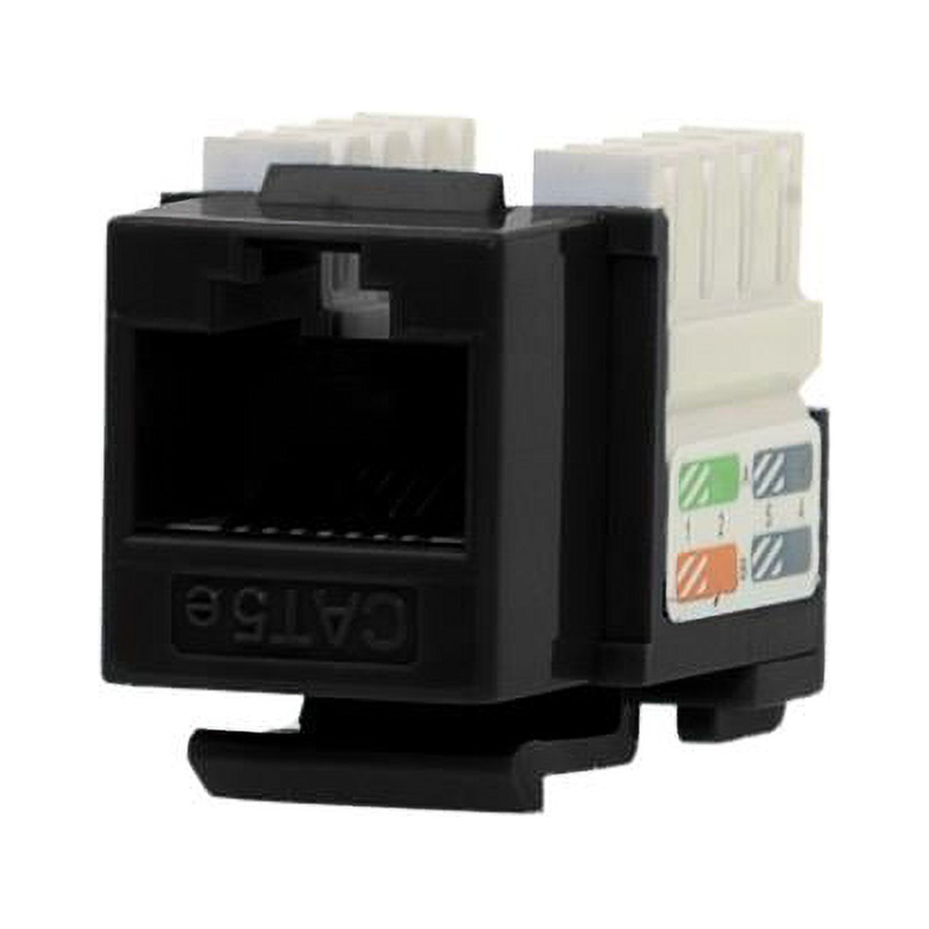 CableWholesale 310121BK Cat5e Keystone RJ45 Female to 110 Punch Down