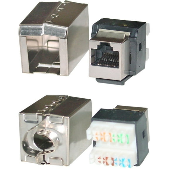 CableWholesale 326-520 Shielded Cat 6 Keystone Jack  RJ45 Female to 110 Punch Down  STP