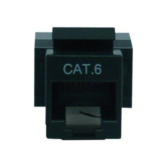 CableWholesale 327-120BK Cat6 Keystone Jack  Black  Toolless  RJ45 Female