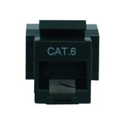 CableWholesale 327-120BK Cat6 Keystone Jack Black Toolless RJ45 Female