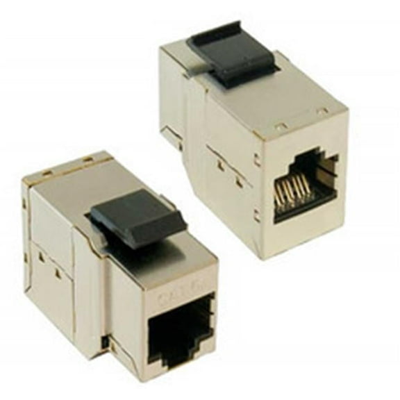 CableWholesale 33X6-50000 Shielded Cat6a Keystone, In-Line Coupler - RJ45 Female