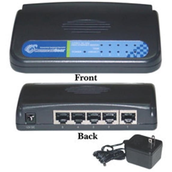 CableWholesale 5 port Fast Ethernet Switch 10-100 Mbps Auto-Negotiation
