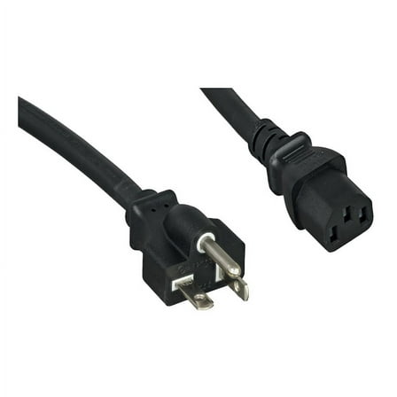 CableWholesale 10W2-01306 6 ft. AC Power Cord - NEMA 5-20P to IEC-60320-C13 - 14AWG - 3C - UL Listed - SJT - Black