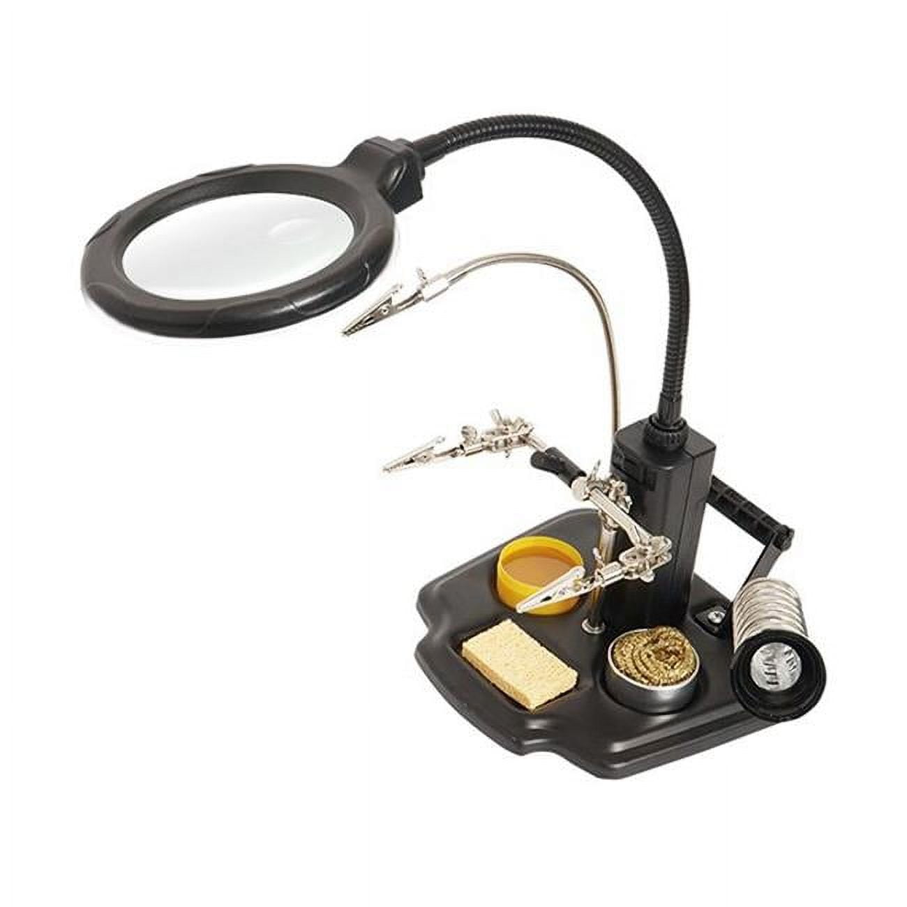 CableWholesale 9005-10390 Soldering Helping Hands with LED Magnifier