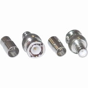 CableWholesale BNC Male Crimp-On Connector, 2 Piece Set, RG6 31X3-01420