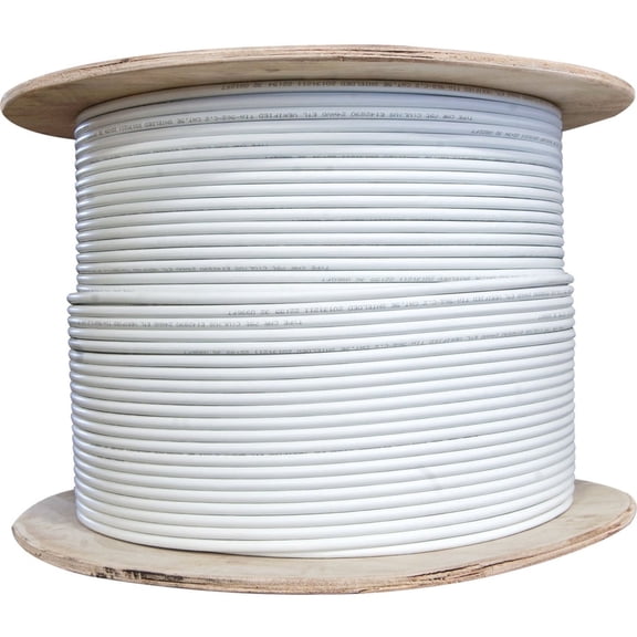 1000 Foot Bulk Shielded Cat6 White Ethernet Cable, Solid, Spool, (CMR) Riser Rated, 23AWG Network Cable, 4 pair Solid Bare Copper, ( FTP) Internet Patch Cable, CableWholesale