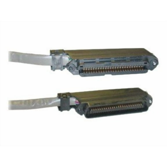 Cat 3 Telco Trunk Cable, Centronics 50 (CN50) Male to Centronics 50 (CN50) Female, 25 Twisted Pairs, 90 degree orientation, 6 foot