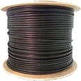 thumbnail image 1 of CableWholesale Direct Burial/Outdoor Rated Shielded Cat5e Black Ethernet Cable, Solid, 24 AWG 4 Pair Solid Bare Copper (FTP), Spool, 1000 Foot, 1 of 7