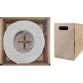 thumbnail image 1 of CableWholesale 1000 Foot Cat5e CM Rated Ethernet Cable, 24 AWG, ETL Verified 4 Pair Stranded Pure Copper, Unshielded Twisted Pair(UTP) with Pull Box, White, 1 of 5