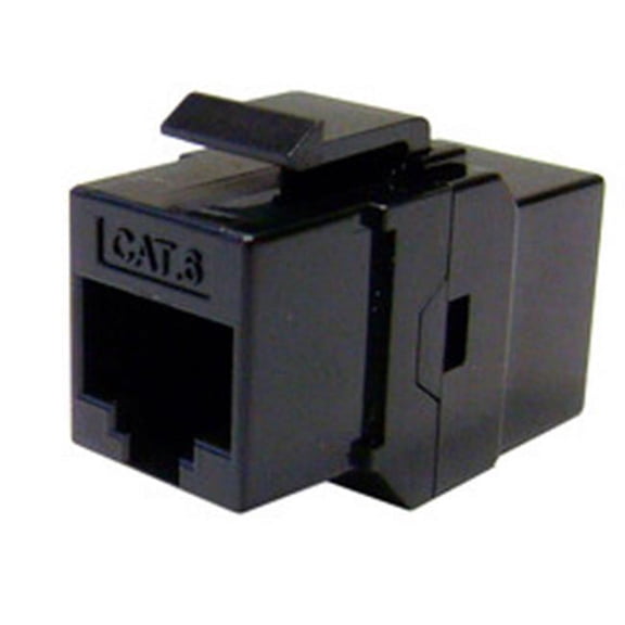CableWholesale Cat 6 Keystone Inline Coupler Black RJ45 Female - Black