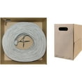 thumbnail image 1 of CableWholesale 1000 Foot Bulk Cat6 Ethernet Cable, Plenum Rated (CMP), Gray Ethernet Cable, 23 AWG 4 Pair Solid Bare Copper, UTP (Unshielded Twisted Pair) with PullBox, 1 of 4