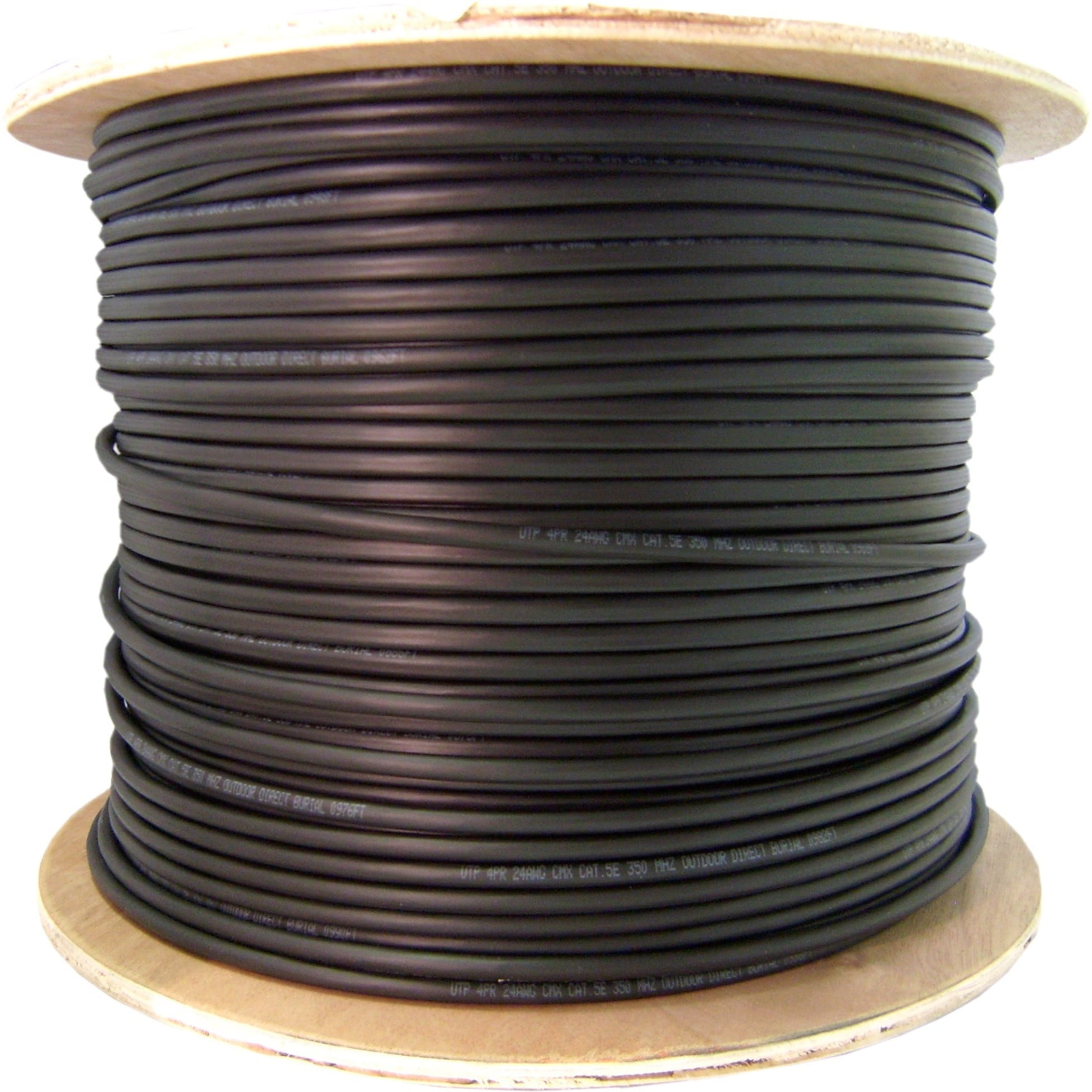 Direct Burial/Outdoor rated Cat6 Black Ethernet Cable, Solid, CMX ...