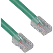 Cat5e Ethernet Cable, 24AWG Network Cable with RJ45 Gold Plated Connector, 4 pair Stranded Bare Copper, Bootless Unshielded Twisted Pair UTP Internet Patch Cable, 5 Foot, Green, CableWholesale