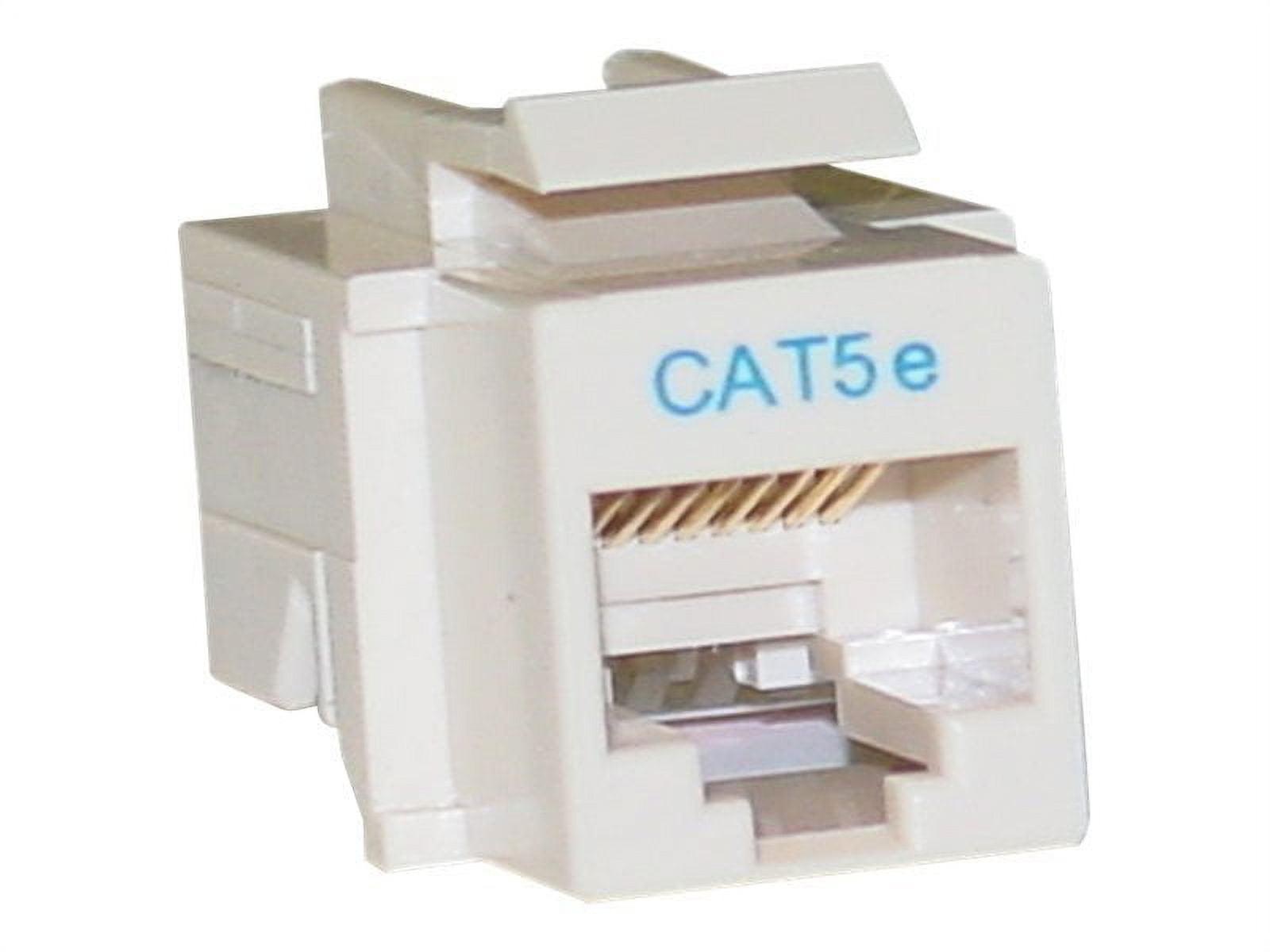 Cat5e Keystone Jack, Toolless RJ45 Female (UTP) to 110 Punch Down ...