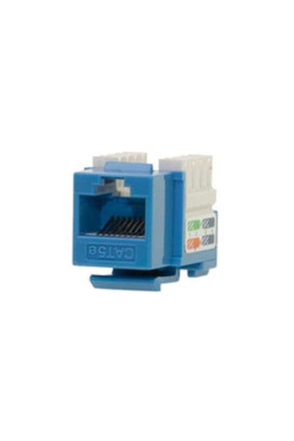 310-121BL Cat5e Keystone Jack - RJ45 Female to 110 Punch Down, Blue