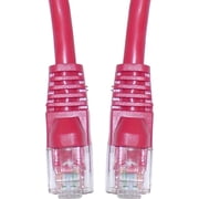 Cat5e Ethernet Cable, 24AWG, RJ45 Gold Plate Connector, ETL, 4 Pair Stranded Copper, Snagless Mold Boot Unshielded Twisted Pair UTP Internet Network Patch Cable, 2 Foot, Red, CableWholesale