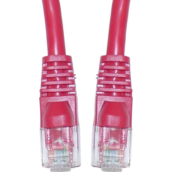 Cat5e Ethernet Cable, 24AWG, RJ45 Gold Plate Connector, ETL, 4 Pair Stranded Copper, Snagless Mold Boot Unshielded Twisted Pair (UTP) Internet Network Patch Cable, 75 Foot, Red, CableWholesale