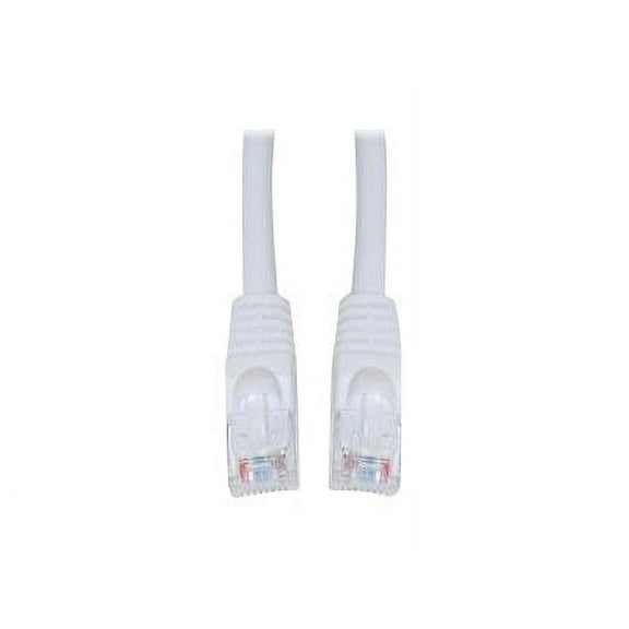 Cat5e White Ethernet Patch Cable, Snagless/Molded Boot, 1 foot