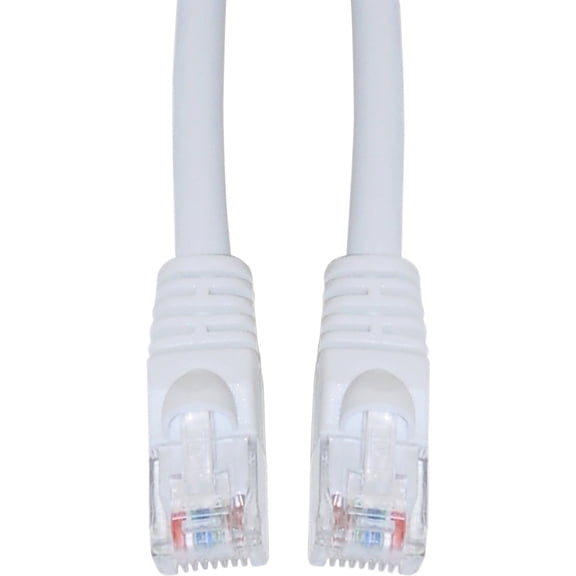 Cat5e Ethernet Cable, 24AWG, RJ45 Gold Plate Connector, ETL, 4 Pair Stranded Copper, Snagless Mold Boot Unshielded Twisted Pair (UTP) Internet Network Patch Cable, 10 Foot, White, CableWholesale