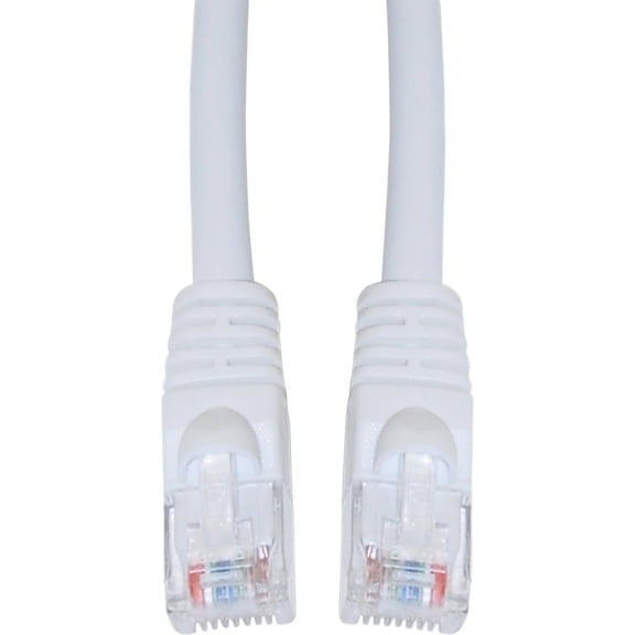 Cat5e Ethernet Cable, 24AWG, RJ45 Gold Plate Connector, ETL, 4 Pair Stranded Copper, Snagless Mold Boot Unshielded Twisted Pair (UTP) Internet Network Patch Cable, 14 Foot, White, CableWholesale