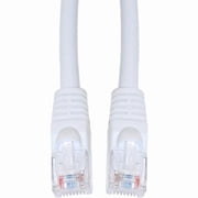 Cat5e Ethernet Cable, 24AWG, RJ45 Gold Plate Connector, ETL, 4 Pair Stranded Copper, Snagless Mold Boot Unshielded Twisted Pair UTP Internet Network Patch Cable, 20 Foot, White, CableWholesale