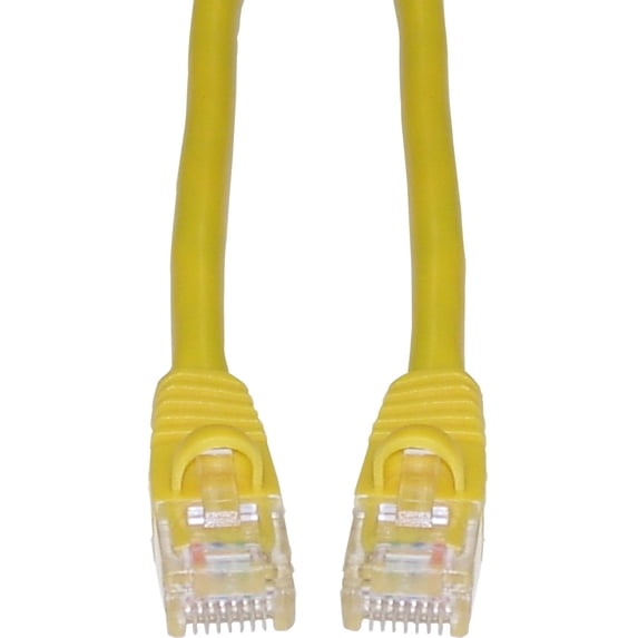 CableWholesale Cat5e Ethernet Cable, 24AWG, RJ45 Gold Plate Connector, ETL, 4 Pair Stranded Copper, Snagless Boot Unshielded Twisted Pair (UTP) Internet Network Patch Cable, 14 Foot, Yellow