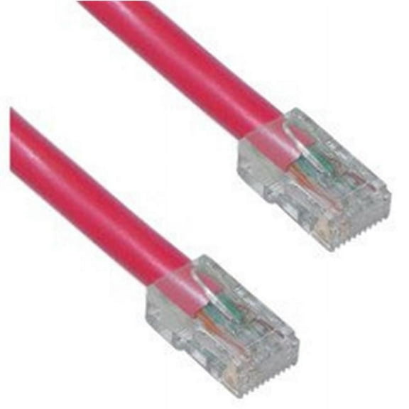 CableWholesale Cat6 Ethernet Patch Cable Bootless - Red - 25 foot