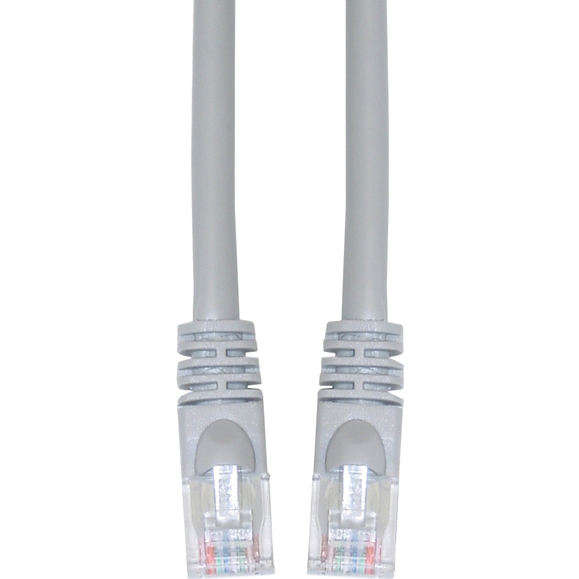 Cat6 Ethernet Cable, 24AWG, RJ45 Gold Plate Connector, ETL, 4 Pair Stranded Copper, Snagless Mold Boot Unshielded Twisted Pair (UTP) Internet Network Patch Cable, 14 Foot, Gray, CableWholesale