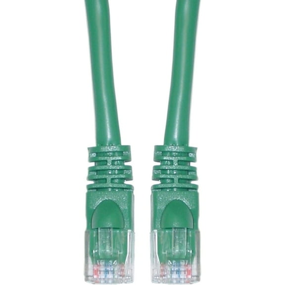 CableWholesale Cat6 Ethernet Cable, 24AWG, RJ45 Gold Plate Connector, 4 Pair Stranded Copper, Snagless Boot Unshielded Twisted Pair (UTP) Internet Network Patch Cable, 1.5 Foot, Green