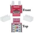 thumbnail image 1 of CableWholesale  Cat6 Keystone Jack RJ45 Female to 110 Punch Down - Red, 1 of 1