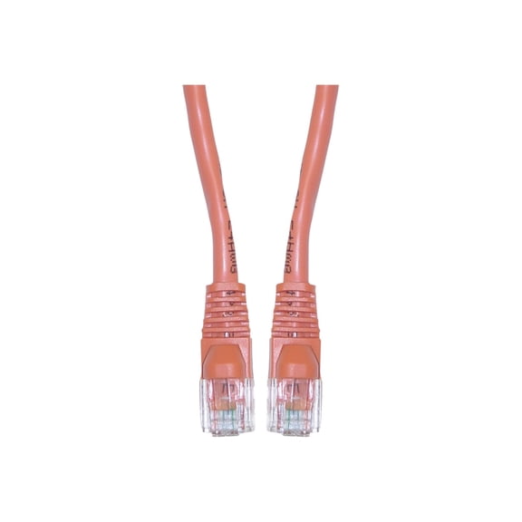CableWholesale Cat6 Ethernet Crossover Cable, 24AWG, RJ45 Gold Plate Connector, Snagless Boot, 4 Pair Stranded Copper, Unshielded Twisted Pair (UTP) Internet Network Patch Cable, 25 Foot, Orange
