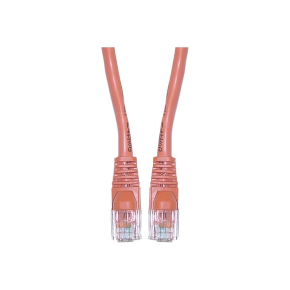 CableWholesale's Cat6 Orange Ethernet Crossover Cable, Snagless/Molded Boot, 3 foot