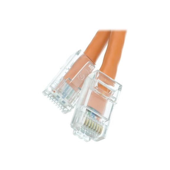 Cat6 Orange Ethernet Patch Cable, Bootless, 5 foot