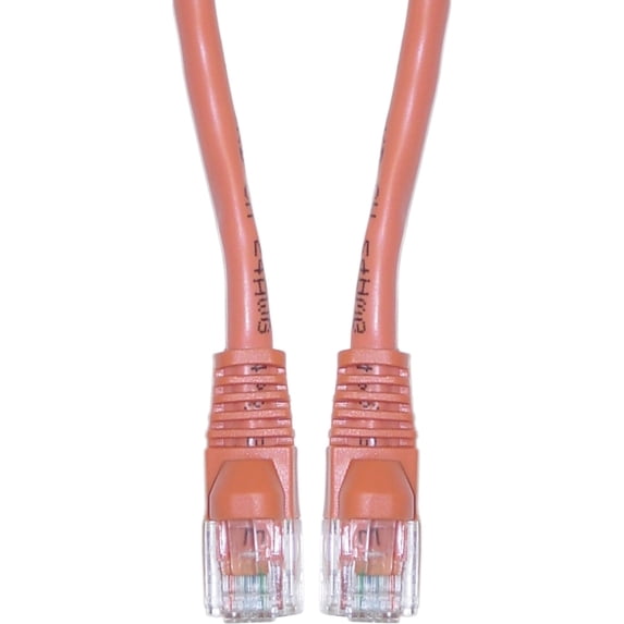 Cat6 Ethernet Cable, 24AWG, RJ45 Gold Plate Connector, ETL, 4 Pair Stranded Copper, Snagless Mold Boot Unshielded Twisted Pair (UTP) Internet Network Patch Cable, 150 Foot, Orange, CableWholesale