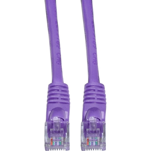 Cat6 Ethernet Cable, 24AWG, RJ45 Gold Plate Connector, ETL, 4 Pair Stranded Copper, Snagless Mold Boot Unshielded Twisted Pair (UTP) Internet Network Patch Cable, 3 Foot, Purple, CableWholesale