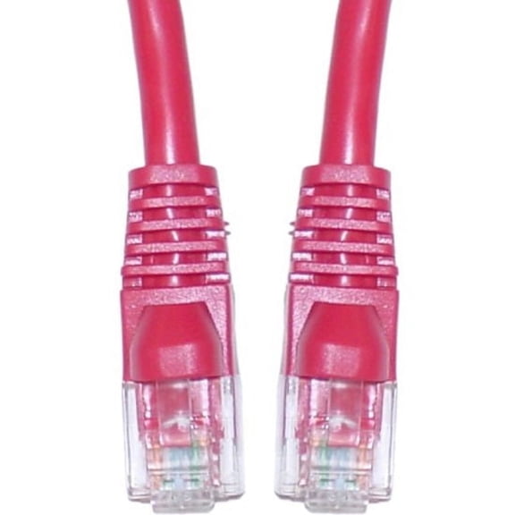 Cat6 Ethernet Cable, 24AWG, RJ45 Gold Plate Connector, ETL, 4 Pair Stranded Copper, Snagless Mold Boot Unshielded Twisted Pair (UTP) Internet Network Patch Cable, 1.5 Foot, Red, CableWholesale