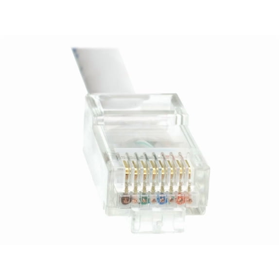 CableWholesale 2 Foot Cat6 White Ethernet Patch Cable, Bootless, 24AWG Network Cable with RJ45 Gold Plated Connector, 4 Pair Stranded Pure Copper, Unshielded Twisted Pair (UTP) Internet Patch Cable