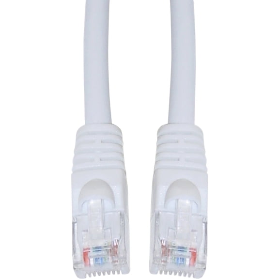 Cat6 Ethernet Cable, 24AWG, RJ45 Gold Plate Connector, ETL, 4 Pair Stranded Copper, Snagless Mold Boot Unshielded Twisted Pair (UTP) Internet Network Patch Cable, 1 Foot, White, CableWholesale
